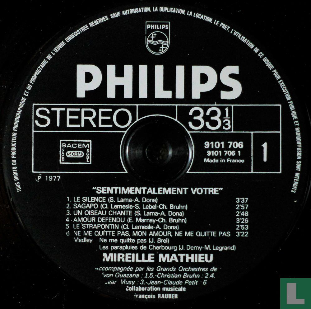 Mireille Mathieu - Sentimentalement Vôtre