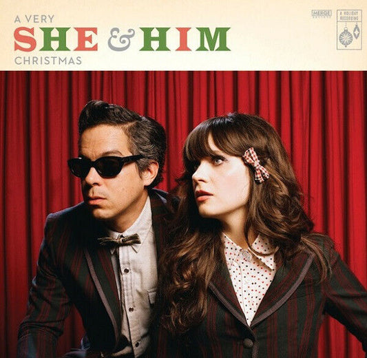 She & Him - A Very She & Him Christmas (Limited Edition Translucent Green with Metallic Silver Ripple Vinyl)